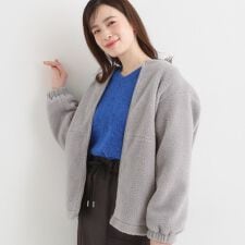 シューラルー(SHOOLARUE)の【洗濯機可S-LL】即サマになる ボアノーカラーブルゾン