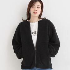 シューラルー(SHOOLARUE)の【洗濯機可S-LL】即サマになる ボアノーカラーブルゾン