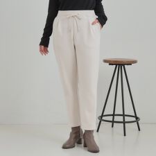 【あったか洗濯機可】もちもちの肌触りがやみつきに 裏起毛テーパードパンツ