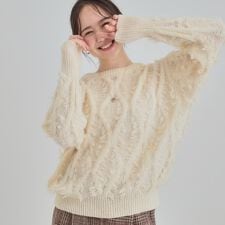 【S-LL】大人も着やすいシックなカラー 主役級フリンジニット