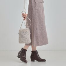 ラメ入りファーが目を惹く ミニショルダーバッグ