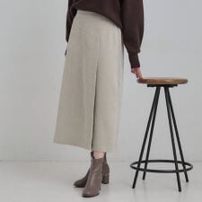 【S-LL】Iラインできれい見え モール風ナロースカート