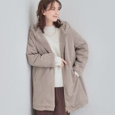 【S-LL】マットな色味が大人な雰囲気 スエード調フードコート