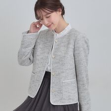 シューラルー(SHOOLARUE)の柔らかく軽い ライトツイードジャケット