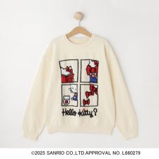 【HELLO KITTYコラボ】スウェットライクニット