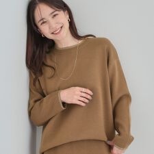 【洗濯機可セットアップ可毛玉になりにくい】クルーネックニット