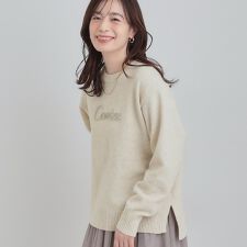 【S-LL洗濯機可】ふわふわがやみつきになる柔らかさ スウェットライクロゴニット