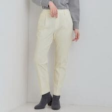 【洗濯機可S-LLあったか】すっきり上品に 裏起毛テーパードパンツ