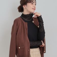 【洗濯機可】レイヤードスタイルに レース切り替えインナー