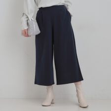 【洗濯機可S-LLあったか】体型カバーにも 裏起毛ガウチョパンツ