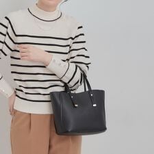 【軽量2WAY】ハンドル金具 配色トートバッグ
