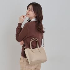 【軽量2WAY】ハンドル金具 配色トートバッグ