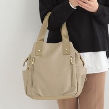 【撥水／2WAY】トートにもなる低反発ベルトの3層リュック