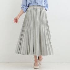 【洗濯機可S-LL】きれいめにもカジュアルにも スエードライク プリーツスカート