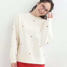 【洗濯機可】小さめ刺繍で大人見え アソート裏起毛スウェット