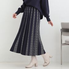 【洗濯機可セットアップ可／S-LL】新色追加 女性らしさ際立つ もちもちニットスカート