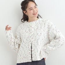 【洗濯機可前後2WAY】ぽこぽこニットカーディガン