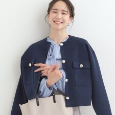 【洗濯機可S-LL】金ボタンがアクセント ニットカーディガン