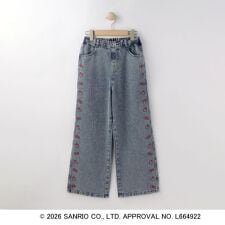 【サンリオキャラクターズ】ハローキティ刺繍デニム