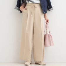 【着丈選べるS-LL】センタープレスできちんと見え イージーワイドパンツ