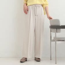 【S-LL着丈選べる洗濯後しわになりにくい】スマートに見えるイージーワイドパンツ