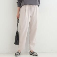【SS-LL洗濯後しわになりにくい】スマートに見えるイージーテーパードパンツ