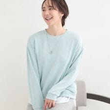 【洗濯機可S-LL】1枚でサマ見え ラメニットソー レイヤード風トップス