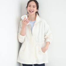 【防花粉S-LL】女性らしさあふれる 軽やかスタンドブルゾン