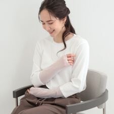 【S-LL】レイヤードスタイルに チュール切替ロンT