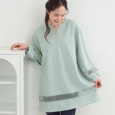 レース切り替えチュニックワンピース