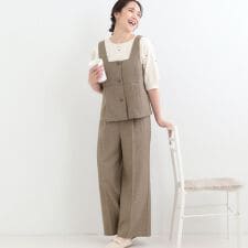 【2点セットS-LL】着回し力も抜群　着るだけで決まる大人上品セットアップ