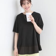 【接触冷感UVカット抗菌防臭】スムース 裾布帛切り替え