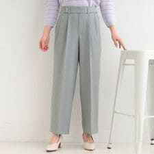 【着丈選べるS-LL洗濯機可】楽ちん×きれいみえ　ストレッチワイドパンツ