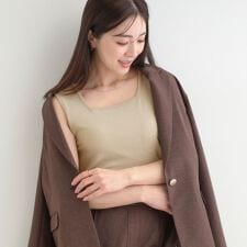 【前後2WAY洗濯機可S-LL】コーデのアクセントに　きらきらラメタンクトップ