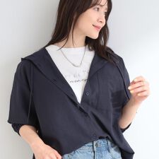 【さらり快適洗濯機可S-LL】紫外線対策にも ライトな着心地 シャツパーカ