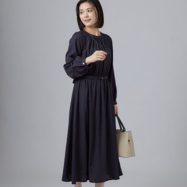極美品✨️25SS　19万　ドゥロワー　シルクジョーゼットギャザーワンピース　38 セレモニージョーゼットギャザーワンピース | シューラルー(SHOOLARUE