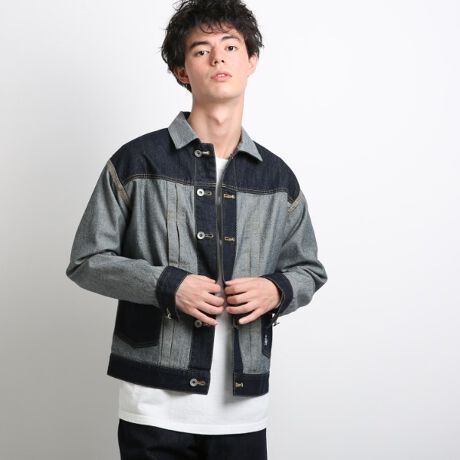 デニムジャケット Gジャン リバーシブル 男女兼用 リバーシブル 12OZ 