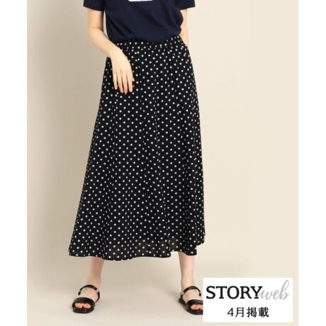 STORYweb 4月掲載・セットアップ可・洗える・ウエストゴム】ドット  