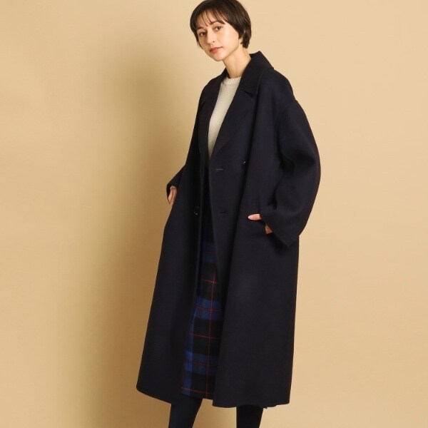 【美品】LE GLAZIK ウール混ダブルフェイスコート Le glazik（ル グラジック）ダブルフェイスコート | デッサン(Dessin