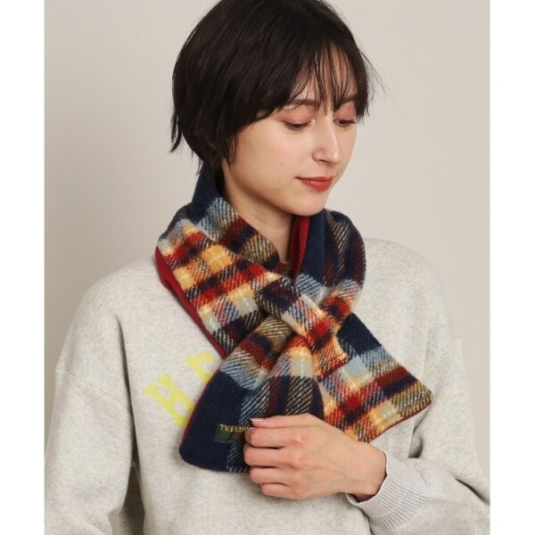 ギフトにも】TWEED MILL（ツイードミル）フリース×ウールチェック