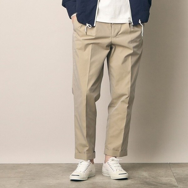チノパン 綿ツイル ツータックパンツ メンズ レディース ツータック