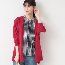【洗える】ボタンレスカーディガン