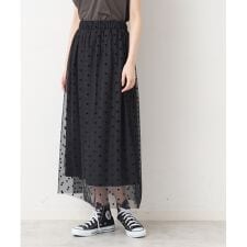 【ウエストゴム・洗える】チュールスカート