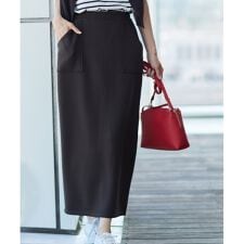 【洗える】ダンボールジャージストレートスカート（XS～L）