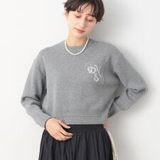 【洗える】ロゴジャカードショート丈ニット（XS～L）