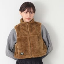 【洗える】ボアスタンドベスト