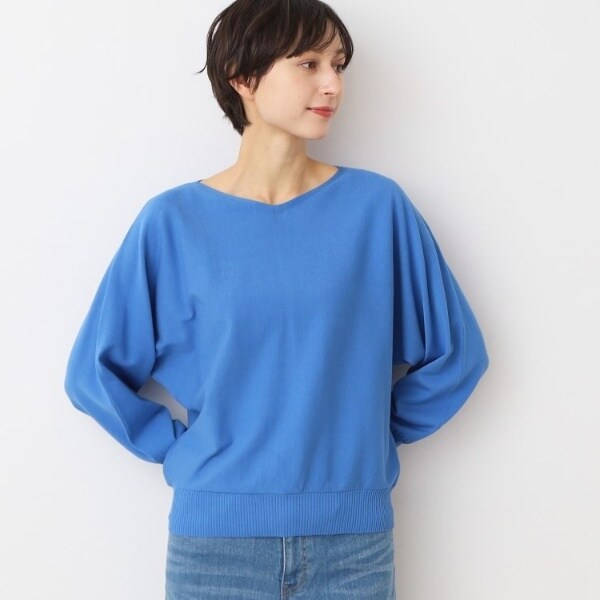 洗える】後ろボタンニットプルオーバー長袖（XS～L） | デッサン