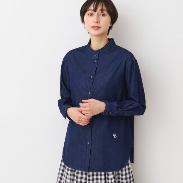 美品◯アンタイトル【さらっと羽織れる／接触冷感／洗える】リネン混ベーシックシャツ UNTITLED（アンタイトル）の「◇【さらっと羽織れる／接触冷感