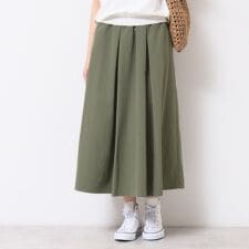 【ウエストゴム・洗える】ナイロンフレアスカート