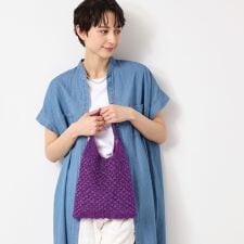 【軽量】メタリックヤーンワンハンドルバッグ